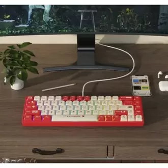 Leaven Siyah Daktilo K550 Kırmızı Switch Rgb Gaming Oyuncu Mekanik Klavyesi -Su Geçirmez
