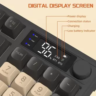 Freewolf M96 2.4g Bt5.0 Çift Bağlantılı Tft Led Ekranlı Reinbow Gaming Oyuncu Klavye