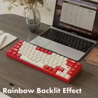 Leaven Siyah Daktilo K550 Kırmızı Switch Rgb Gaming Oyuncu Mekanik Klavyesi -Su Geçirmez