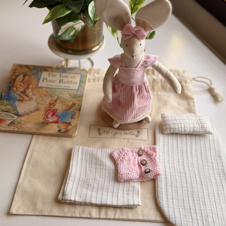 Bayan Bunnybon Evcilik Oyun Seti (pembe kadifeli)