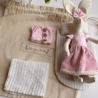 Bayan Bunnybon Evcilik Oyun Seti (pembe kadifeli)