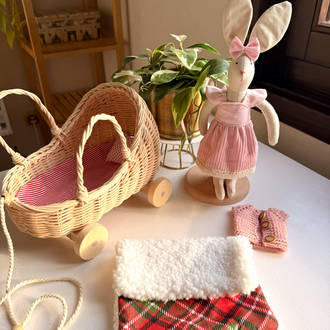 Pembe  Kadife Elbiseli Miss Bunnybon 