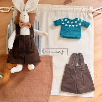 Bay Bunnybon Evcilik Oyun Seti (Kahverengi Kadife Pantalonlu)