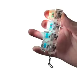 Işıklı stres giderici click sesli ışıklı klavye LED ışıklı klavye anahtarlık