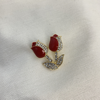 Red Tulip Broş