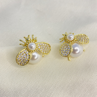 Pearl Bee Küpe