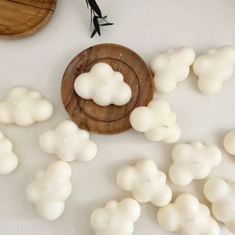 5'li Bulutlu Gece Mum Seti (Soya Wax)