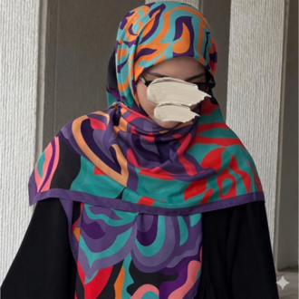 Pamuklu Soft Mihra Desen Eşarp Karma