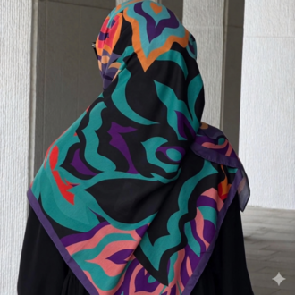 Pamuklu Soft Mihra Desen Eşarp Karma