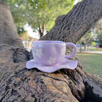 Lilac Flower Mug