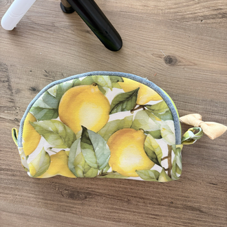 Limon desenli kalemlik çanta 