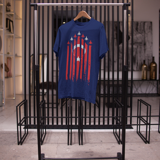 Hava Kuvvetleri Bayraklı T-Shirt Navy Blue