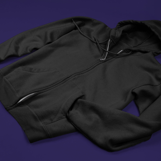 DHO Sweatshirt Siyah Fermuarlı