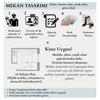ONLINE DANIŞMANLIK (2 BOYUTLU YERLEŞİM ÇİZİMİ İLE)