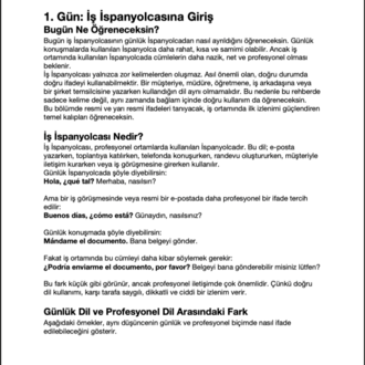 30 Günde İş İspanyolcası