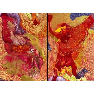 100x35cm / 50x70cm Tuval üzerine Akrilik • Acrylic on Canvas • Aşk • Love