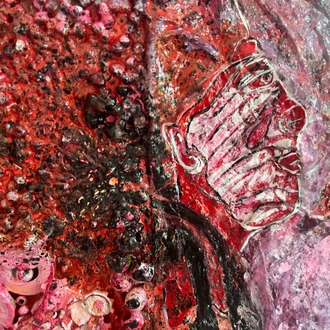 25x25cm Tuval üzerine Karışık Teknik • Mixed Media on Canvas • Şaman • Shaman