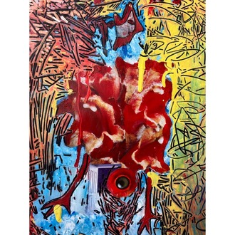 36x26cm Kâğıt üzerine Karışık Teknik • Mixed Media on Paper • Kapı • The Door 