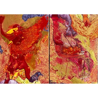 100x35cm / 50x70cm Tuval üzerine Akrilik • Acrylic on Canvas • Aşk • Love