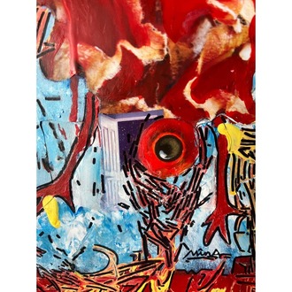 36x26cm Kâğıt üzerine Karışık Teknik • Mixed Media on Paper • Kapı • The Door 
