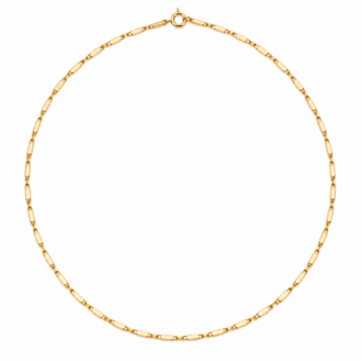 Kolye 14K Gold 50 cm – Geometrik İnce Zincir, Katmanlı Kullanım, Kararmaz