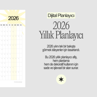2026 Yıllık Planlayıcı Afiş (Dijital)