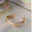 Eğimli gold açık bilezik