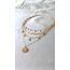 4'lü vintage gold şık kolye