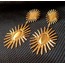 Dikenli büyük gold küpe