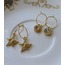 2'li gold küpe seti