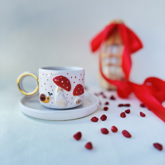 Mantar Dekorlu Mug