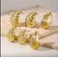Çelik küpe set Gold (6 parça)