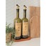 Ahşap Stantlı 2'li Cam Yağ Şişesi (750 ml)