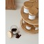 Bambu Dönen Stantlı 14 Adet 250 ML Bambu Vakum Kapaklı Cam Baharatlık Takımı+14 Kaşık