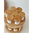 Bambu Dönen Stantlı 14 Adet 250 ML Bambu Vakum Kapaklı Cam Baharatlık Takımı+14 Kaşık