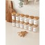 12 Adet 300ml Bambu Vakum Kapaklı Cam Kavanoz(Kaşık Dahil Değil!)