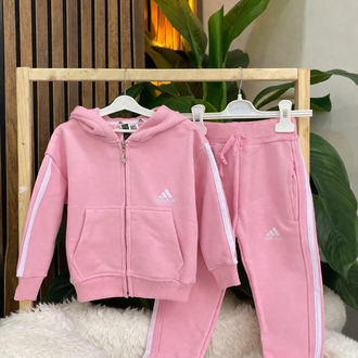 Adidas Kapüşonlu Pembe Eşofman Takımı