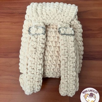 Çocuk Çanta – Bal köpüğü , 30x27 cm – Alize Puffy, El Örgüsü