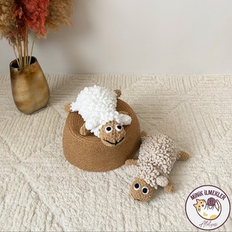 Bebek Oyuncak – Kuzu, 30 cm – Alize Puffy, El Örgüsü