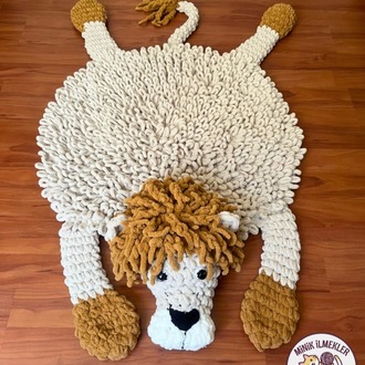 Bebek Oyun Halısı – Aslan, 120 cm – Alize Puffy, El Örgüsü