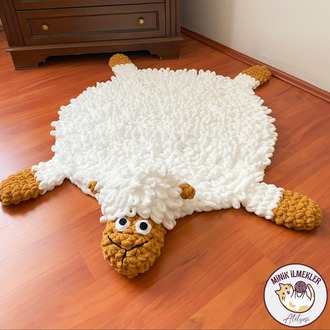 Bebek Oyun Halısı – Kuzu, 120 cm – Alize Puffy, El Örgüsü