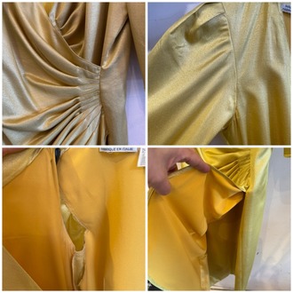 Ungaro sarı vintage şahane elbise