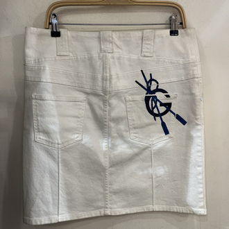 Gucci beyaz denim etek