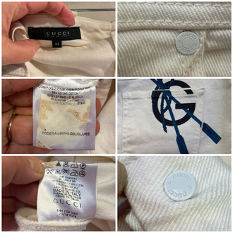 Gucci beyaz denim etek