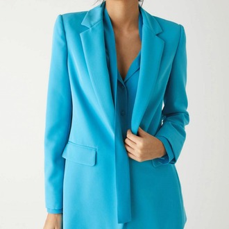 Marella turkuaz harika blazer