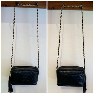 Chanel siyah vintage camera bag