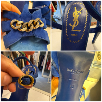 Yves Saint Laurent saks mavi stiletto