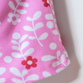 U.S POLO ÇİÇEKLİ PEMBE ELBİSE