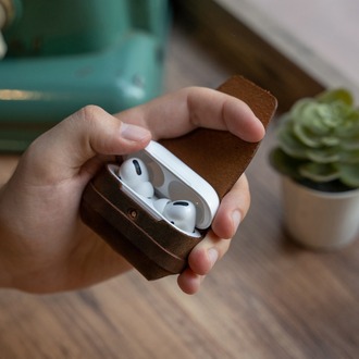 AirPods 3 & PRO Deri Kılıf - gerçek deri ve el yapımı