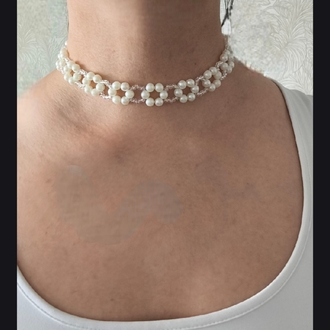 İnci Choker Kolye (6 cm inci) 